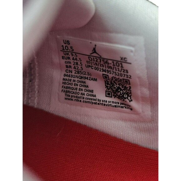 Air Jordan 1 Centre Court Low Sneakers White/Red | Men’s 10.5 main image 5